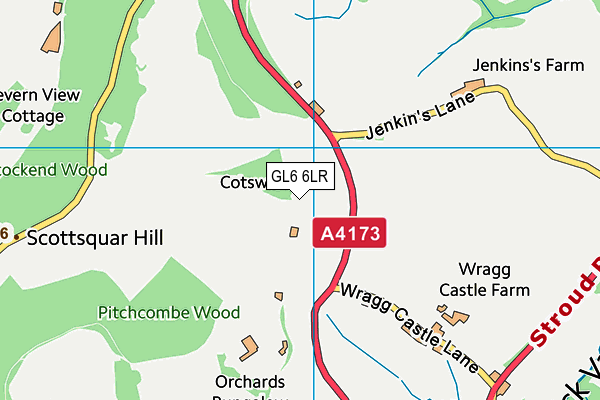 GL6 6LR map - OS VectorMap District (Ordnance Survey)