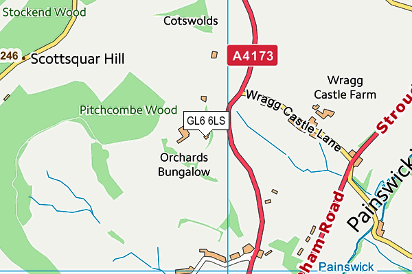 GL6 6LS map - OS VectorMap District (Ordnance Survey)