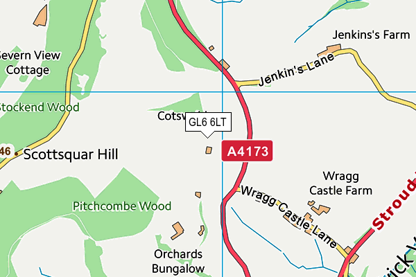 GL6 6LT map - OS VectorMap District (Ordnance Survey)