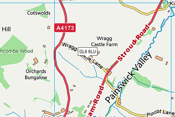 GL6 6LU map - OS VectorMap District (Ordnance Survey)