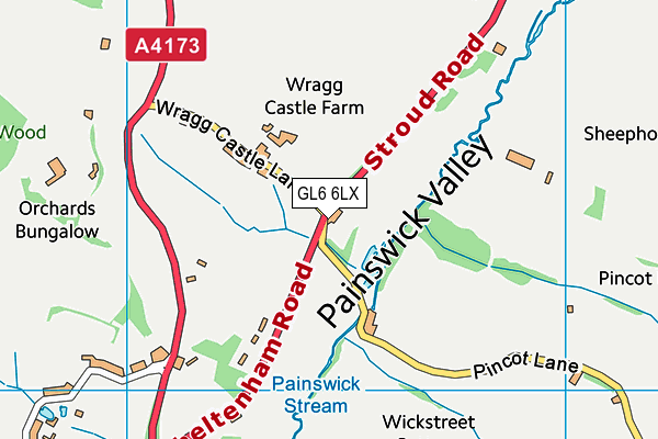 GL6 6LX map - OS VectorMap District (Ordnance Survey)