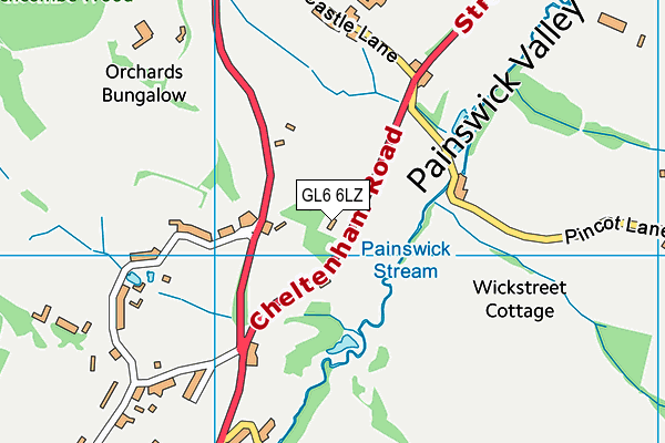 GL6 6LZ map - OS VectorMap District (Ordnance Survey)