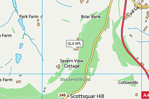 GL6 6PL map - OS VectorMap District (Ordnance Survey)