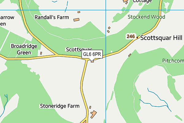 GL6 6PR map - OS VectorMap District (Ordnance Survey)