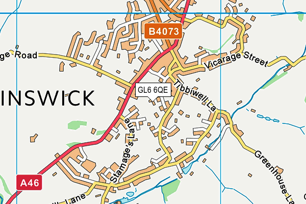 GL6 6QE map - OS VectorMap District (Ordnance Survey)