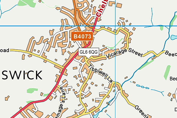 GL6 6QG map - OS VectorMap District (Ordnance Survey)