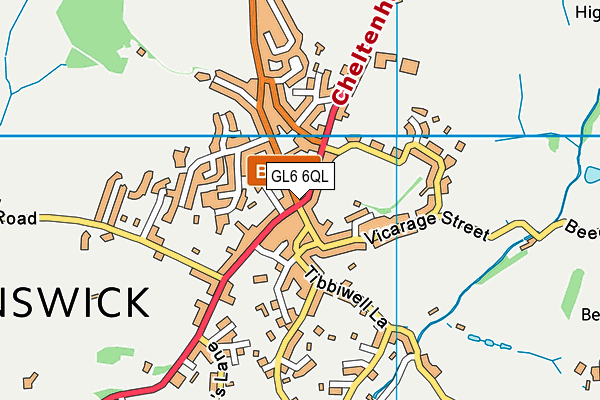 GL6 6QL map - OS VectorMap District (Ordnance Survey)