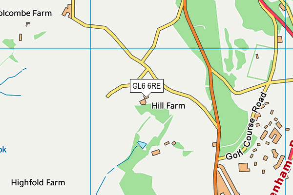 GL6 6RE map - OS VectorMap District (Ordnance Survey)