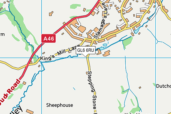 GL6 6RU map - OS VectorMap District (Ordnance Survey)