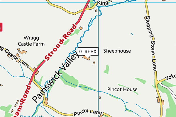 GL6 6RX map - OS VectorMap District (Ordnance Survey)