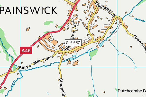 GL6 6RZ map - OS VectorMap District (Ordnance Survey)