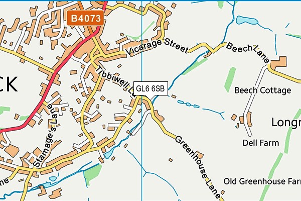GL6 6SB map - OS VectorMap District (Ordnance Survey)