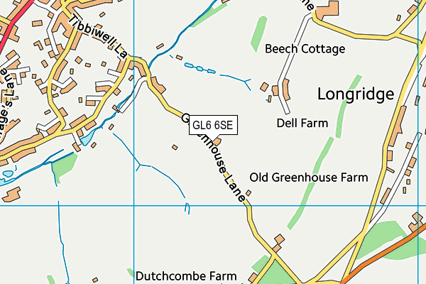 GL6 6SE map - OS VectorMap District (Ordnance Survey)