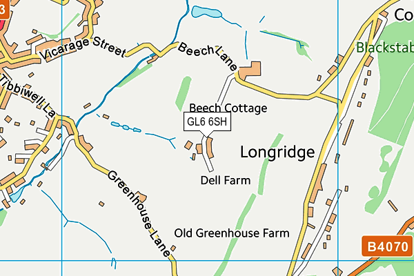 GL6 6SH map - OS VectorMap District (Ordnance Survey)