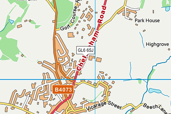 GL6 6SJ map - OS VectorMap District (Ordnance Survey)