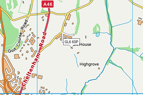 GL6 6SP map - OS VectorMap District (Ordnance Survey)