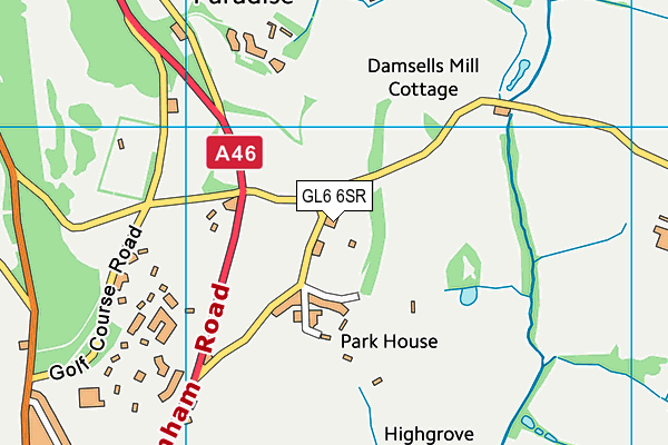 GL6 6SR map - OS VectorMap District (Ordnance Survey)