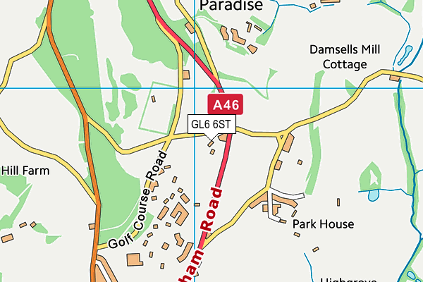 GL6 6ST map - OS VectorMap District (Ordnance Survey)