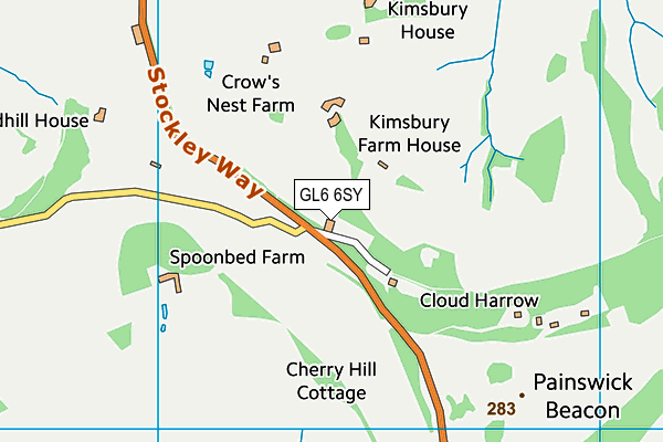 GL6 6SY map - OS VectorMap District (Ordnance Survey)