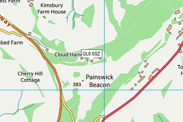 GL6 6SZ map - OS VectorMap District (Ordnance Survey)