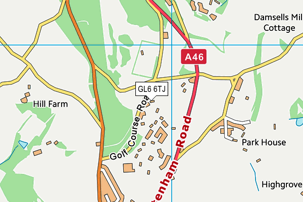 GL6 6TJ map - OS VectorMap District (Ordnance Survey)