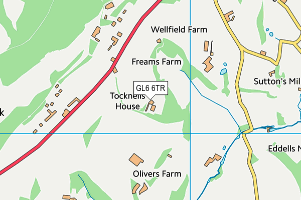 GL6 6TR map - OS VectorMap District (Ordnance Survey)