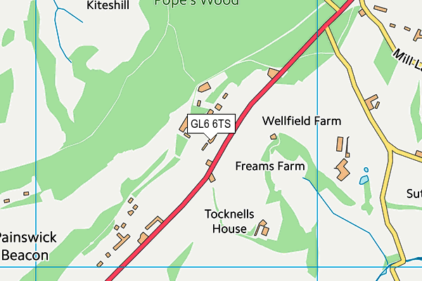 GL6 6TS map - OS VectorMap District (Ordnance Survey)