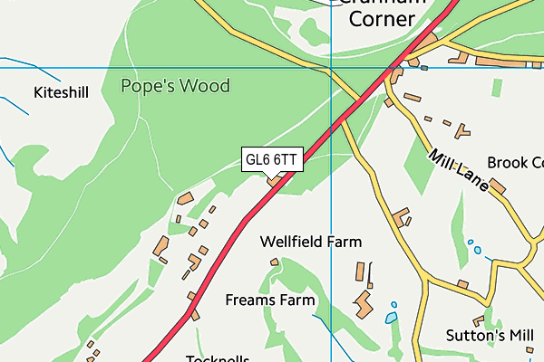 GL6 6TT map - OS VectorMap District (Ordnance Survey)