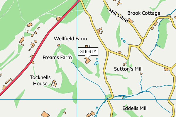 GL6 6TY map - OS VectorMap District (Ordnance Survey)