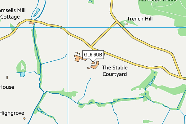 GL6 6UB map - OS VectorMap District (Ordnance Survey)