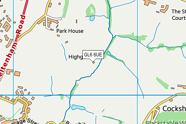 GL6 6UE map - OS VectorMap District (Ordnance Survey)