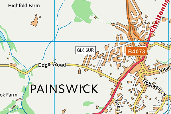 GL6 6UR map - OS VectorMap District (Ordnance Survey)