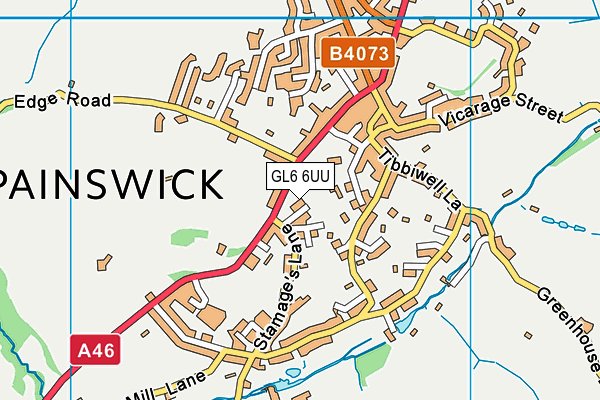 GL6 6UU map - OS VectorMap District (Ordnance Survey)