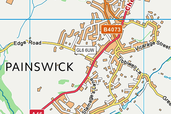 GL6 6UW map - OS VectorMap District (Ordnance Survey)