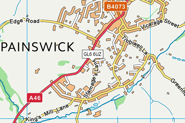 GL6 6UZ map - OS VectorMap District (Ordnance Survey)