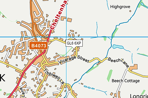 GL6 6XP map - OS VectorMap District (Ordnance Survey)