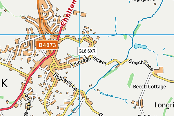 GL6 6XR map - OS VectorMap District (Ordnance Survey)