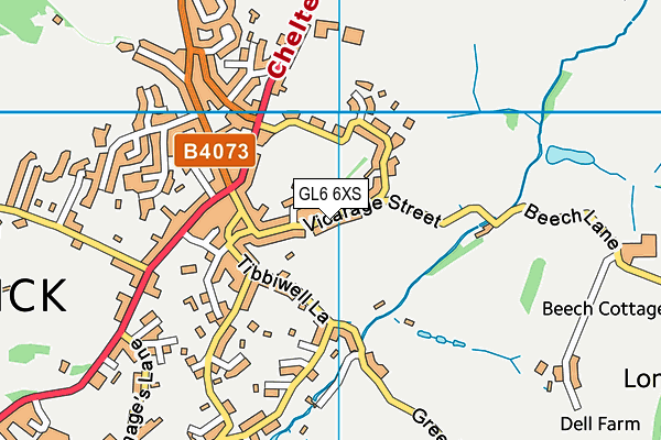 GL6 6XS map - OS VectorMap District (Ordnance Survey)
