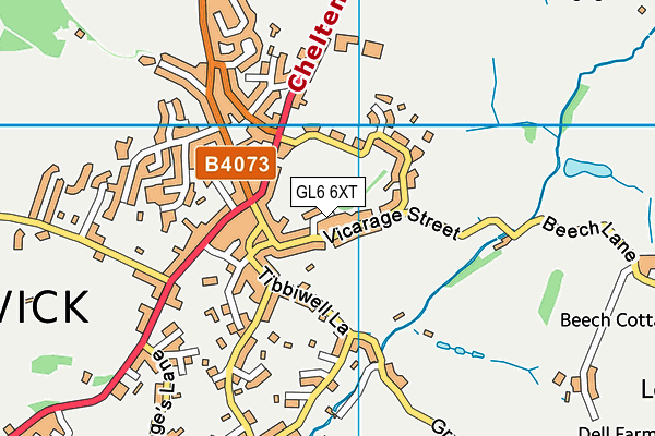 GL6 6XT map - OS VectorMap District (Ordnance Survey)
