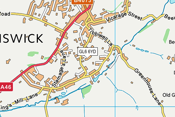 GL6 6YD map - OS VectorMap District (Ordnance Survey)