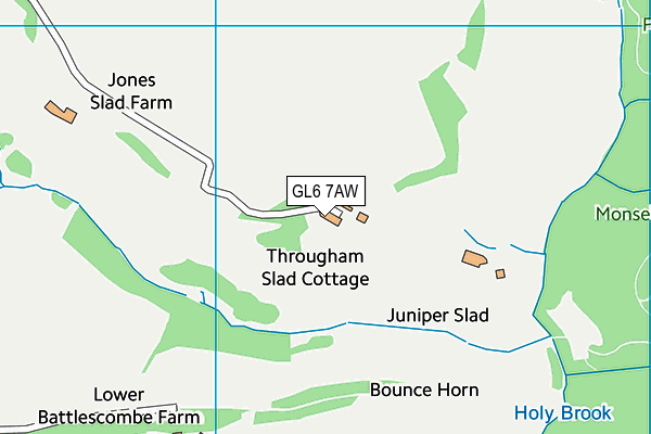 GL6 7AW map - OS VectorMap District (Ordnance Survey)