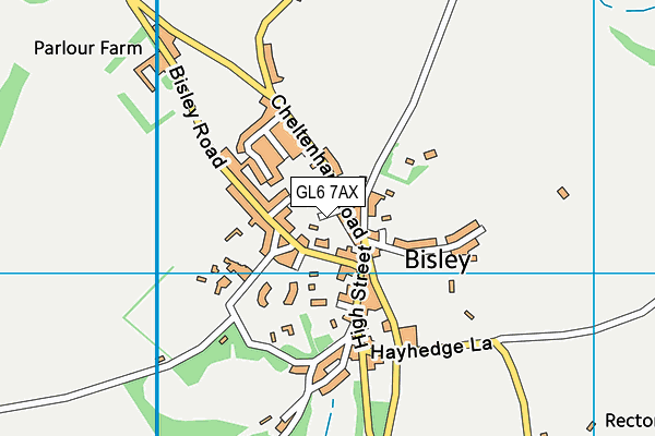 GL6 7AX map - OS VectorMap District (Ordnance Survey)