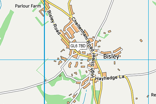 GL6 7BD map - OS VectorMap District (Ordnance Survey)