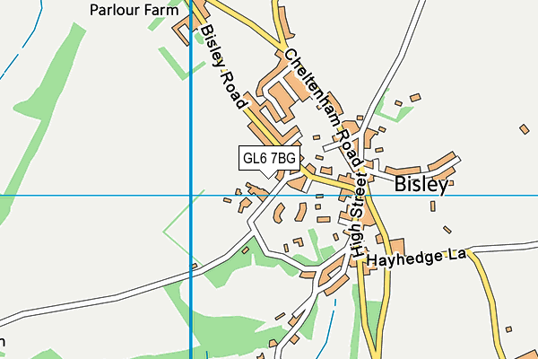 GL6 7BG map - OS VectorMap District (Ordnance Survey)