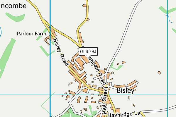 GL6 7BJ map - OS VectorMap District (Ordnance Survey)