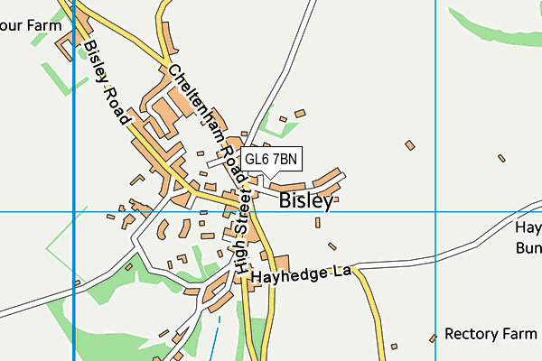 King George V Playing Field (Bisley) map (GL6 7BN) - OS VectorMap District (Ordnance Survey)