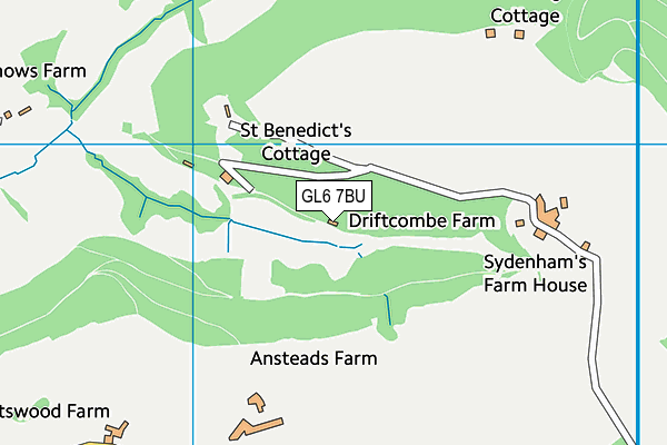 GL6 7BU map - OS VectorMap District (Ordnance Survey)