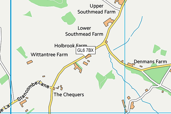 GL6 7BX map - OS VectorMap District (Ordnance Survey)