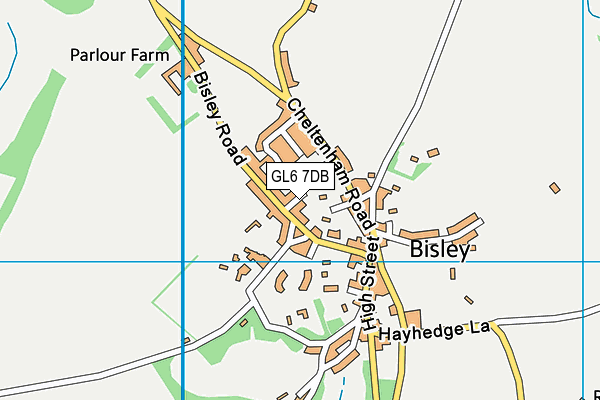 GL6 7DB map - OS VectorMap District (Ordnance Survey)