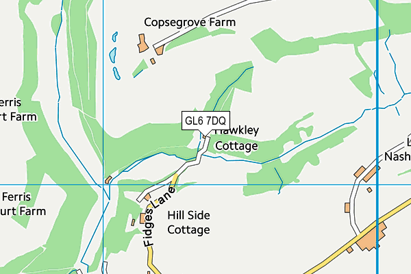 GL6 7DQ map - OS VectorMap District (Ordnance Survey)